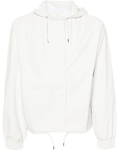 Rains Zip-up Hooded Jacket - White