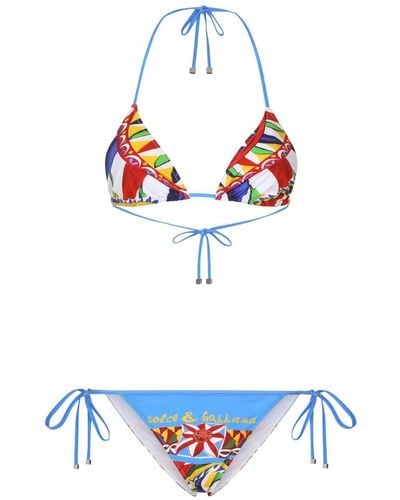 Dolce & Gabbana Bikini Met Print - Wit