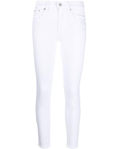 Polo Ralph Lauren Jeans skinny a vita media - Bianco