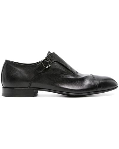 Officine Creative Panelled Leather Monk Shoes - Black
