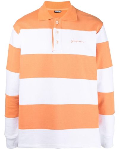 Jacquemus Rayures ストライプ ポロシャツ - オレンジ