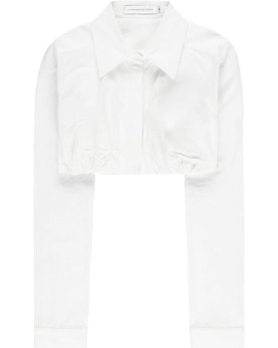 Christopher Esber Built-in Bra Cotton Shirt - White
