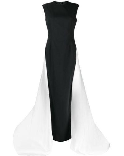 Solace London Flor Sleeveless Train Dress - Black