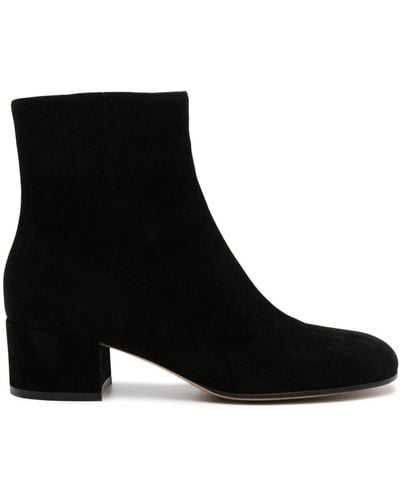 Gianvito Rossi Margaux 45mm Suede Ankle Boots - Black