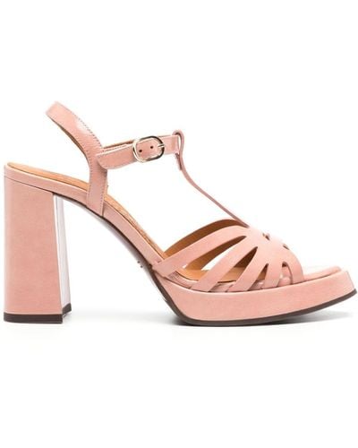 Chie Mihara Abay 85mm Leather Sandals - Pink