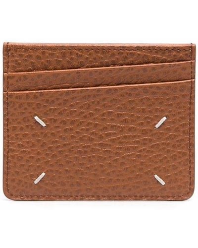 Maison Margiela Four-stitch Leather Card Holder - Brown