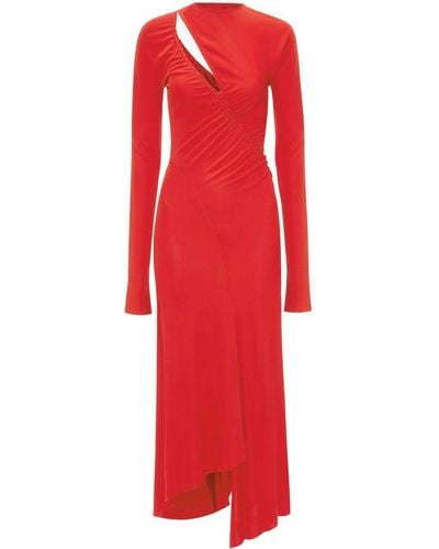 Victoria Beckham Schnitt Detail Rotes Kleid Aus - Rood