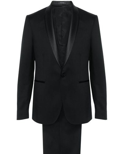 Tagliatore Wool Single-breasted Suit - Black