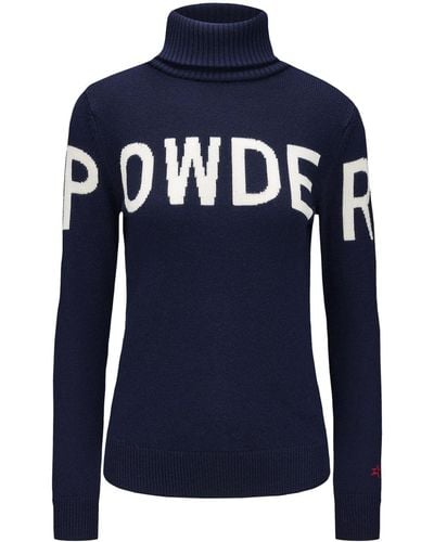 Perfect Moment Powder Patterned-intarsia Sweater - Blue