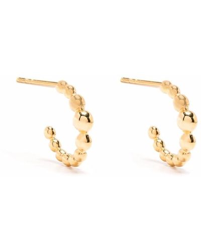 Missoma Beaded Mini Hoop Earrings - Metallic