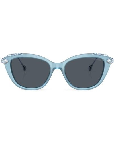 Swarovski Crystal-embellished Cat-eye Frame Sunglasses - Blue