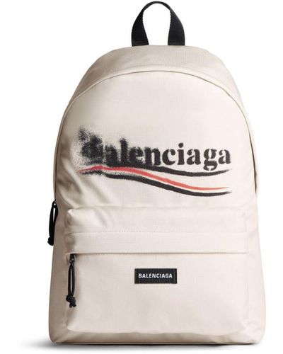Balenciaga Explorer Logo-print Backpack - White