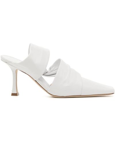 A.W.A.K.E. MODE Pumps in pelle 90mm - Bianco