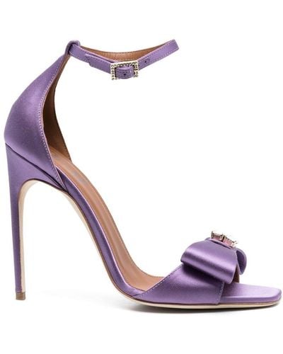 Malone Souliers Emily 110mm Satin Stilettos - Purple