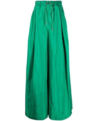 Elie Saab Taffeta Wide-leg Trousers - Green