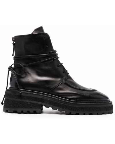 Marsèll Carro Ridged-sole Leather Boots - Black
