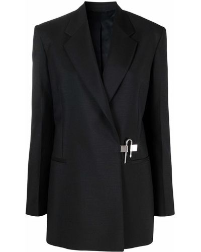 Givenchy Padlock-detail Wool Blazer - Black