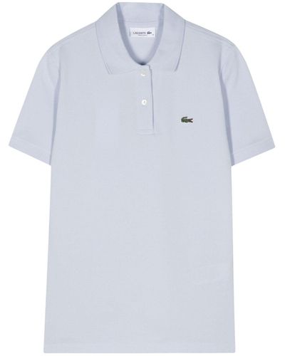 Lacoste Embroidered-logo Cotton Polo Shirt - Blue