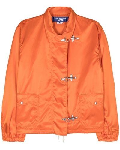 Junya Watanabe Classic-collar Satin Bomber Jacket - Orange