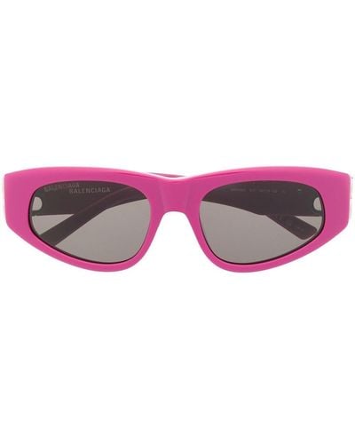 Balenciaga Logo-plaque Cat-eye Sunglasses - Pink
