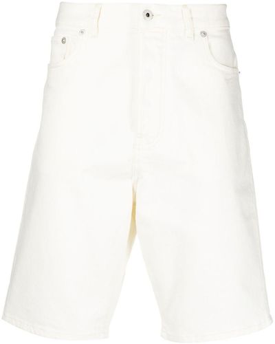 KENZO Short en jean à coupe droite - Blanc