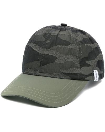 Mackintosh Tipping Camouflage Print Baseball Hat - Grey