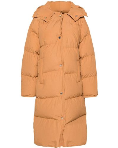Nanushka Riva Hooded Puffer Coat - Orange