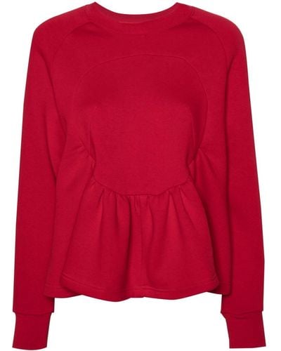 Ioana Ciolacu Calypso Ruched-detail Sweatshirt - Red