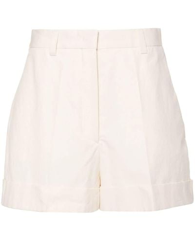 Miu Miu High-waist Tailored Shorts - Natural
