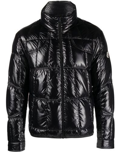 Moncler Tevel High-shine Padded Jacket - Black