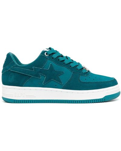 A Bathing Ape Lace-up Low-top Sneakers - ブルー