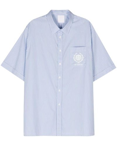 Givenchy Halo-stripe Cotton Shirt - Blue