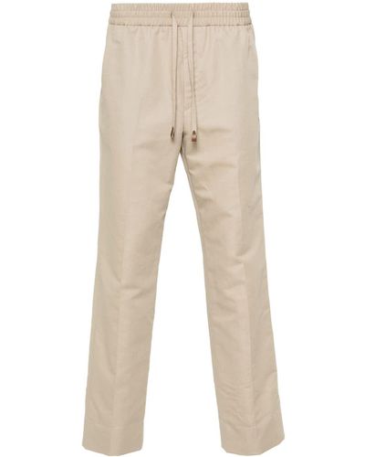 Brioni Mid-rise Tapered Chinos - Natural