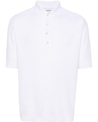Lardini Ribbed-knit Polo Shirt - White