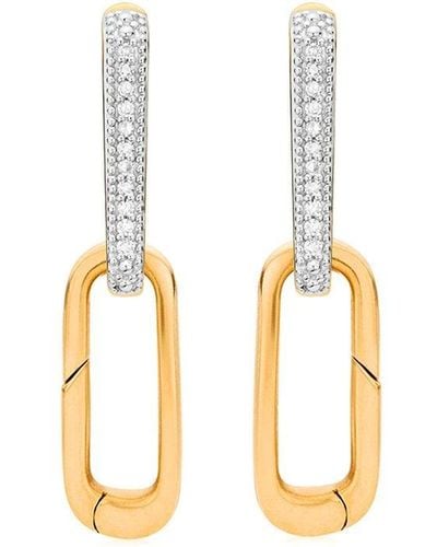 Monica Vinader 18kt Gold Vermeil Alta Capture Charm Diamond Earrings - Metallic