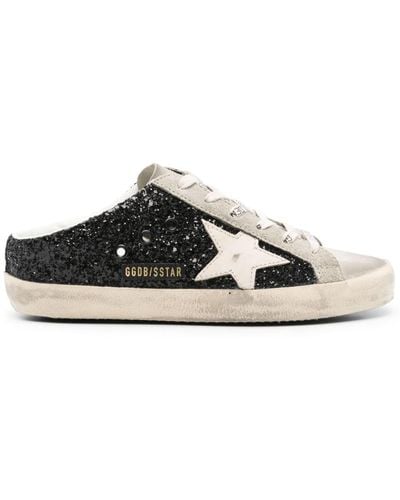 Golden Goose Super-star glitter sneakers - Negro