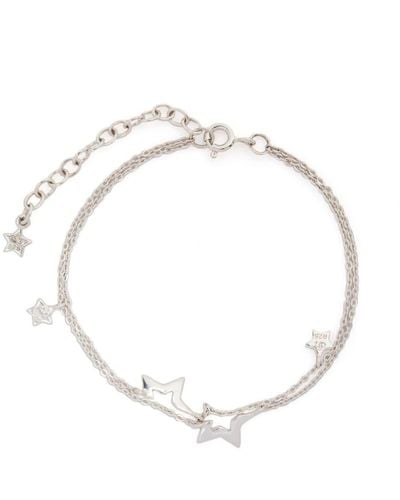 Dinny Hall Bracelet Stargazer à double chaine - Blanc