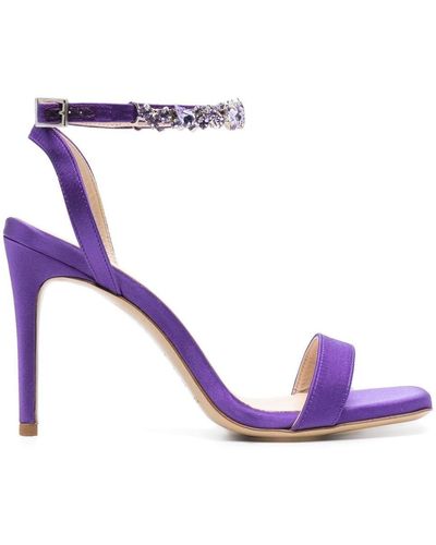 P.A.R.O.S.H. Sandalias Vashoe con detalles de strass - Morado