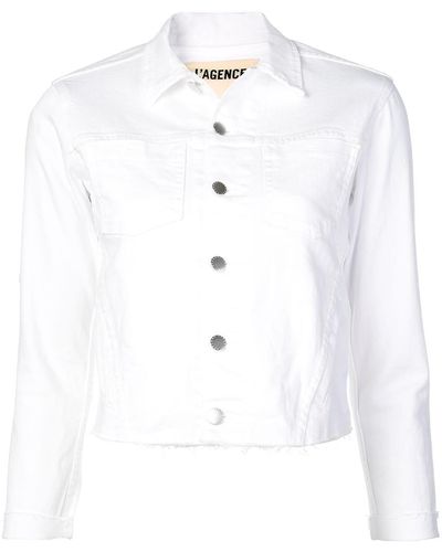 L'Agence Veste en jean classique - Blanc