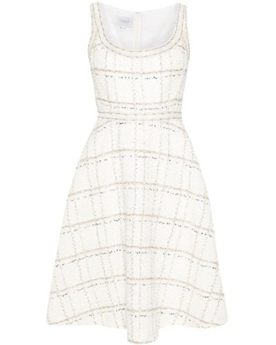 Giambattista Valli Flared Bouclé Mini Dress - White