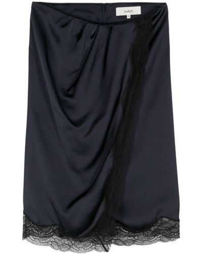 Ba&sh Clemence Lace-trimmed Midi Skirt - Zwart