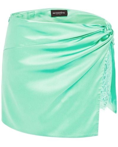 retroféte Reeve Mini Skirt - Green