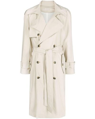 The Mannei Pirgos Double-breasted Trench Coat - Natural