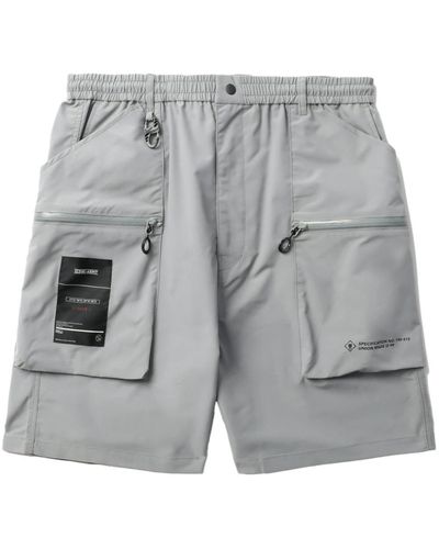 Izzue Logo-patch Cargo-pocket Shorts - Grey