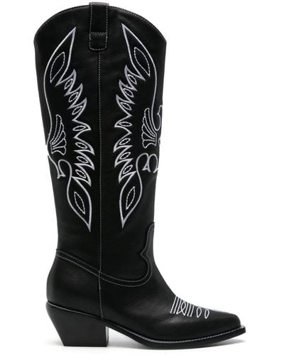 Le Silla Christine 60mm Leather Boots - Black