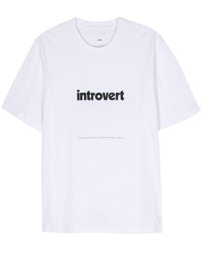 OAMC Introvert-print Cotton T-shirt - White