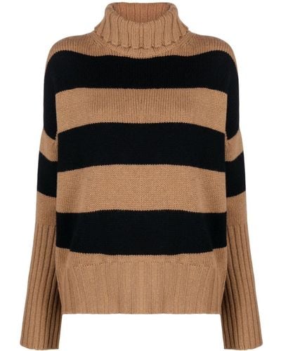 Societe Anonyme Striped Chunky-knit Sweater - Black
