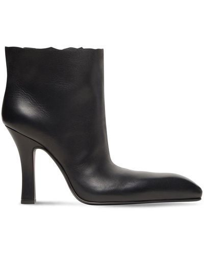 Balenciaga Falkon 105 Leather Ankle Boots - Black