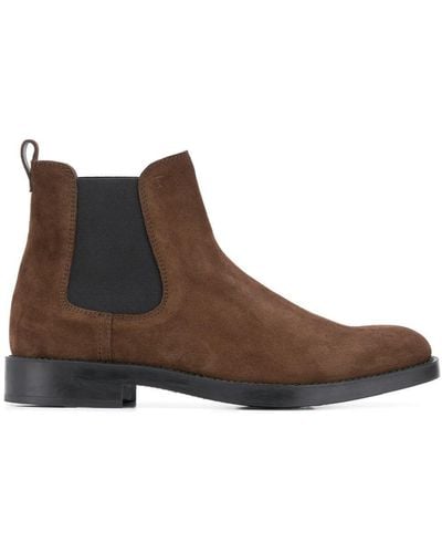 Tod's Ankle Boots In Suede - Brown