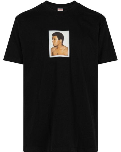 Supreme T-Shirt mit Ali/Warhol-Print - Schwarz
